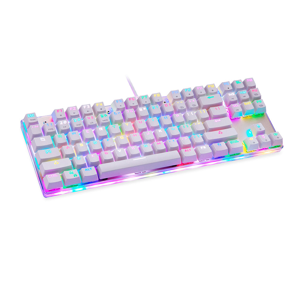 MOTOSPEED K87S Mechanical Keyboard Gaming Keyboard USB Wired Gaming Keyboard Customized LED RGB Backlit with 87 Keys