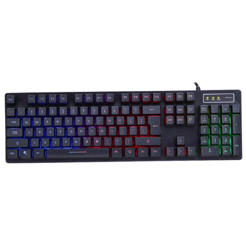 WARWOLF V10 Mechanical Gaming Keyboard Keyboard Changeable LED with Color Luminous Backlit Multimedia Ergonomic Gaming Keyboard